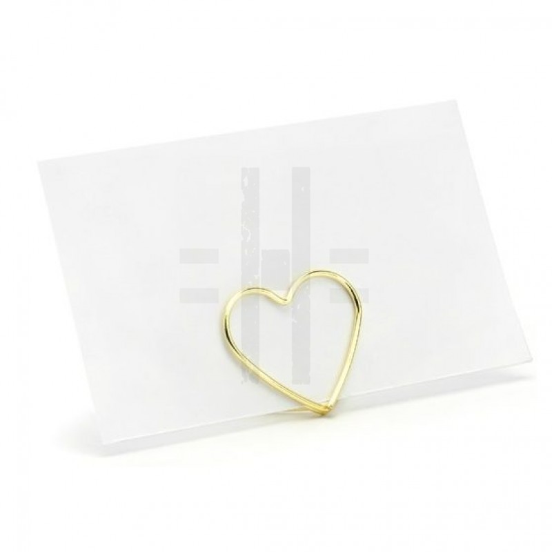    Ültető kártya tartó szív forma - 10 db/csomag Esküvői díszítés